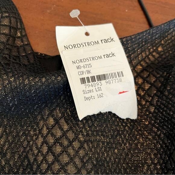 Love...Ady Fit and Flare Dress Black Gold Large - Picture 3 of 16